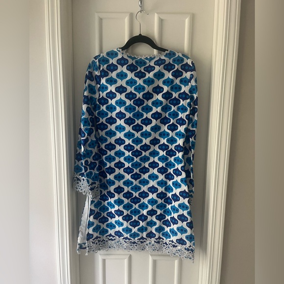 Jules Reid The Beatrice Dress Blue Lantern - Picture 7 of 7